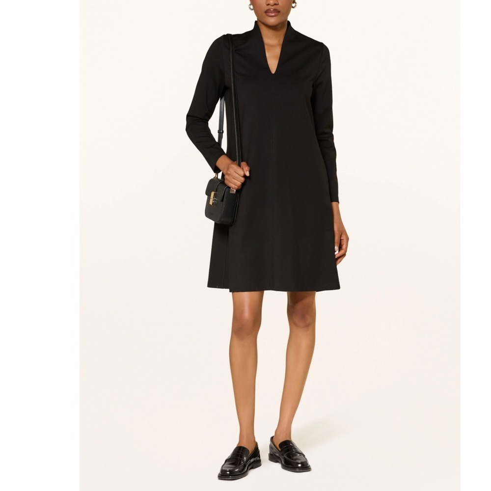 COS dress small mock neck Black Long Sleeve Mini Minimalist Modern clean girl